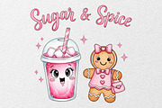 Pink Christmas Bundle, an Illustration by DreamCafeArt (Thumbnail 7 of 8)