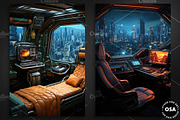 Cyberpunk Vehicle Interior Poster, a Background Graphic by Other Side Art (Thumbnail 4 of 5)