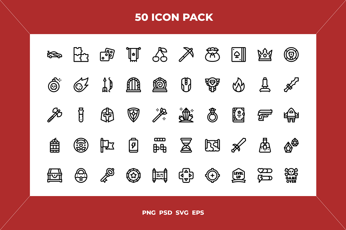 Videogame icons, an Outline Icon by Wencory (Photo 1 of 2)