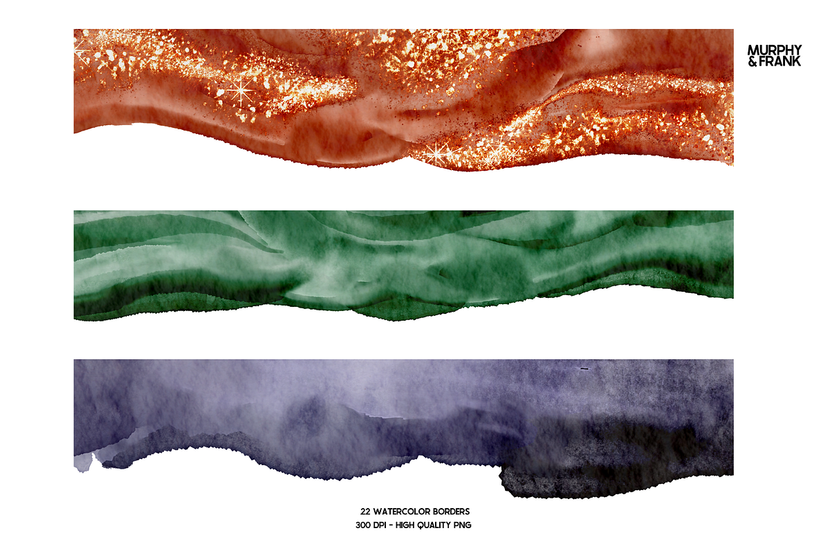 Watercolor Borders Glitter Borders, a Background Graphic by Murphy & Frank (Photo 3 of 10)