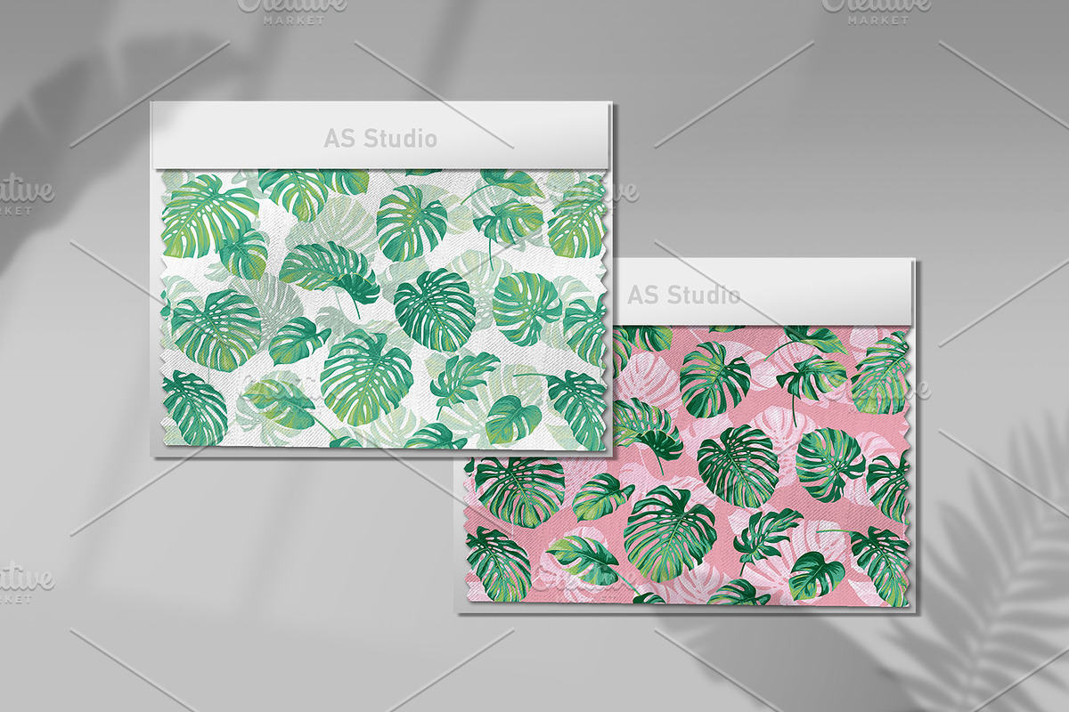 Monstera plant pattern., a Pattern Graphic by Anna Smirnova (Photo 2 of 6)