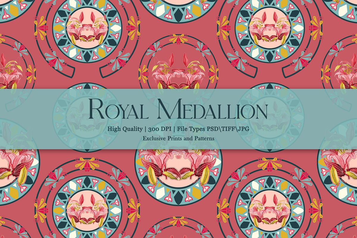 Royal Medallion Prints & Patterns, a Pattern Graphic by GND ART STUDIO (Photo 1 of 8)