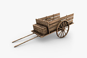 Wooden cart, a Cars & Vehicle 3D Model by Bondiana_3D