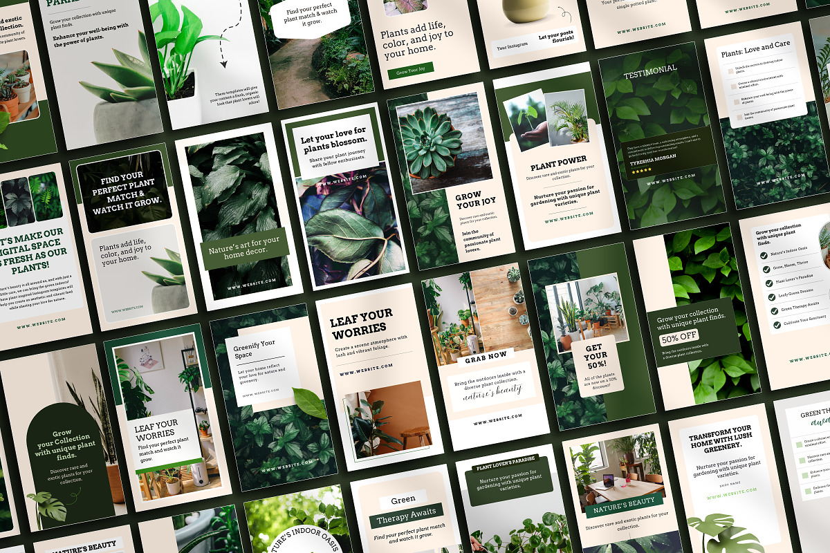 Editable Plant Canva Story Template, a Social Media Template by Snapybiz (Photo 4 of 11)