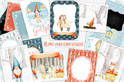 Christmas Gnomes Watercolor Winter, a Decorative Illustration by Watercolor Nomads (Thumbnail 11 of 13)