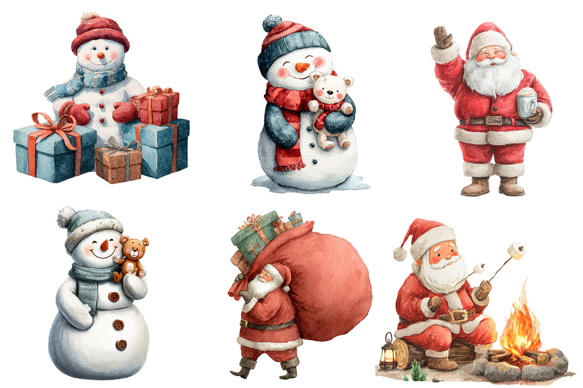 Funny Christmas Clipart, an Illustration by Designworld (Photo 2 of 5)