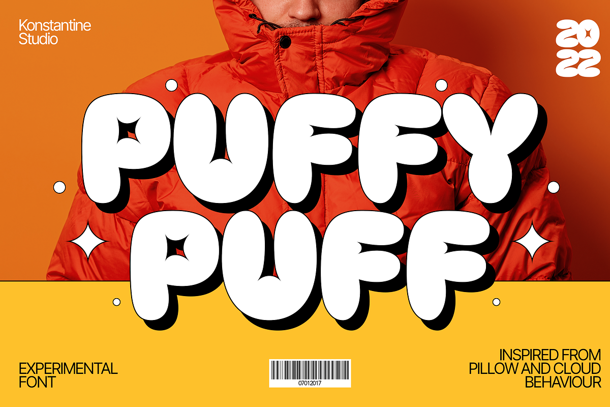 Puffypuff - Bubble Pop Display Fonts, a Font by Konstantine Studio (Photo 1 of 8)