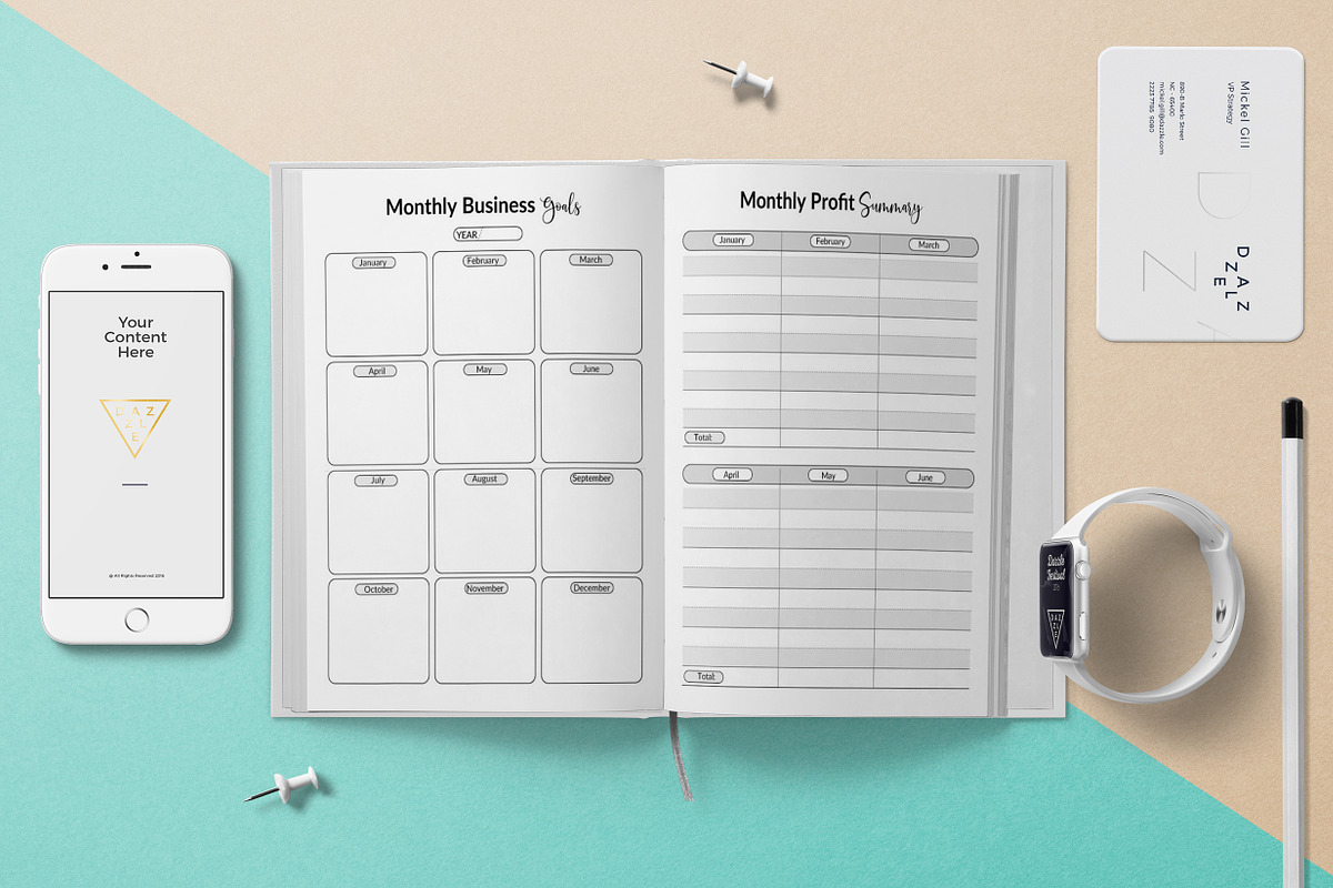 Business Planner | Ai & PDF, a Stationery Template by obayes (Photo 3 of 7)