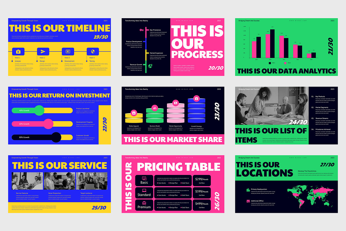 Mirke : Vibrant Color Powerpoint, a Presentation Template by Punkl Camp (Photo 4 of 9)