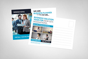 Business Planner Postcard Template