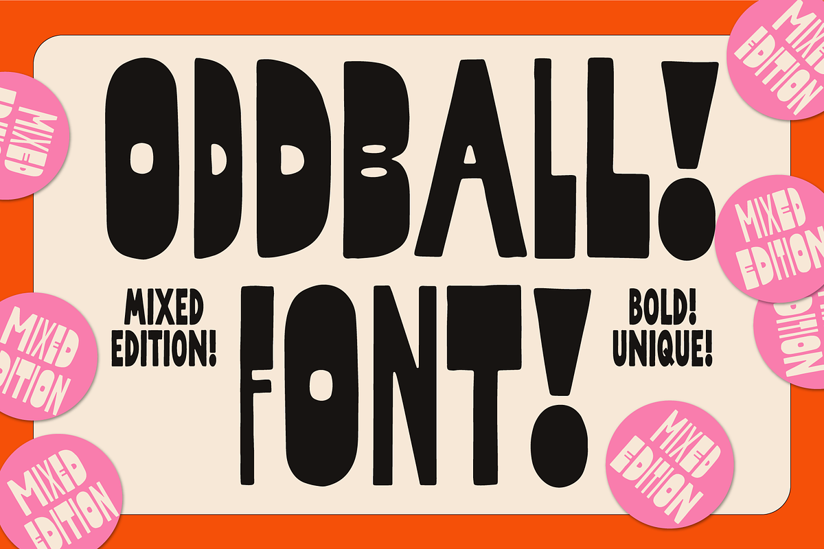 Oddball Mixed - Hand-lettered Font, a Font by Studio Funshop by Kelli (Photo 2 of 8)