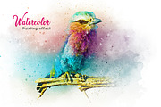 Watercolor painting photo effect, a Layer Style Add-On by Pixel Gallery (Thumbnail 3 of 3)