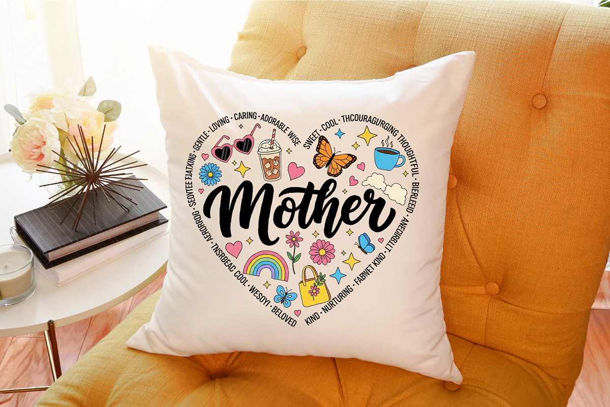 Retro Mothers Day, Mama Heart, Mom, a Seasonal Illustration by Sublimation Artist (Photo 9 of 9)
