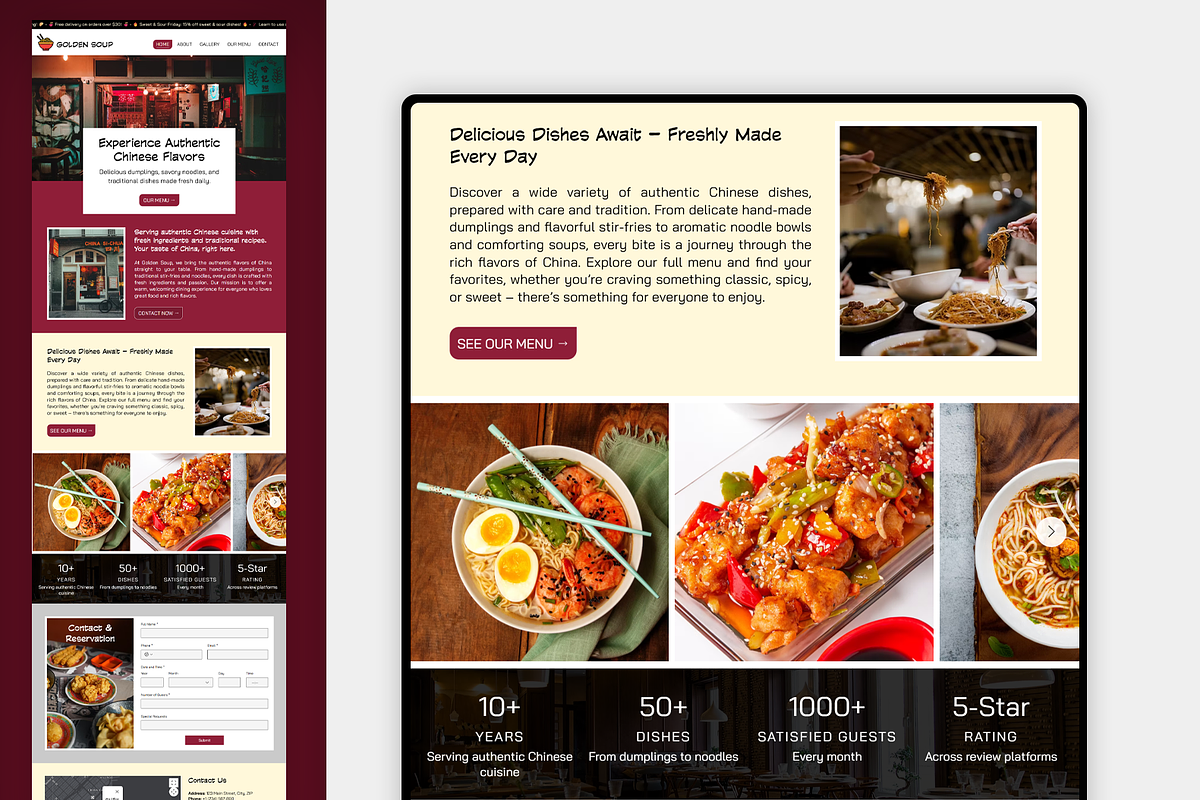 Chinese Restaurant Website, a Wix Template by Kitteeh (Photo 9 of 10)