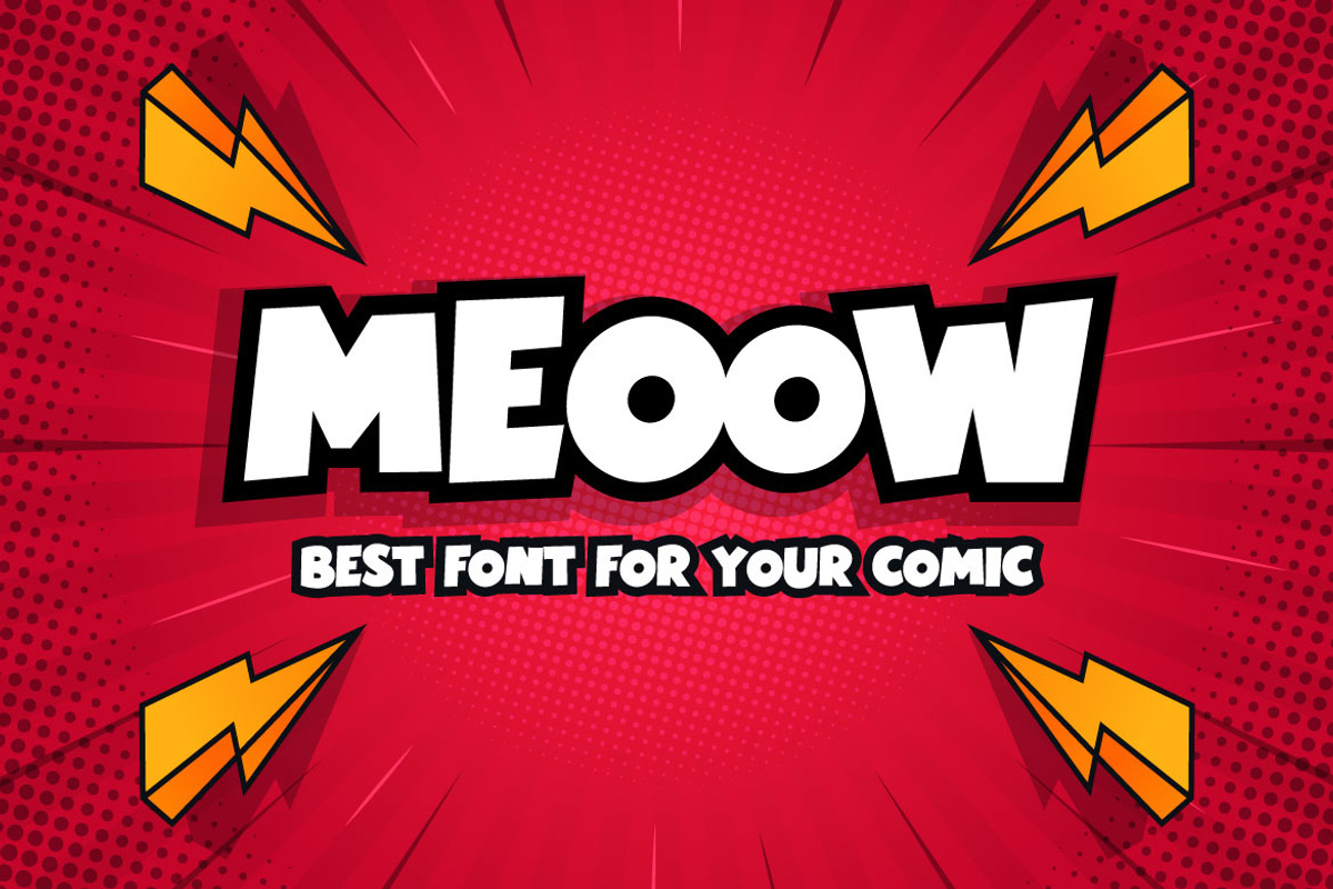 Meeow - Playful Comic Font, a Font by Mightyfire (Photo 1 of 5)