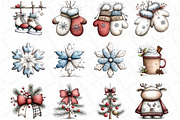 Whimsical Winter Clipart Bundle, an Illustration by DreamPrint404 (Thumbnail 4 of 5)