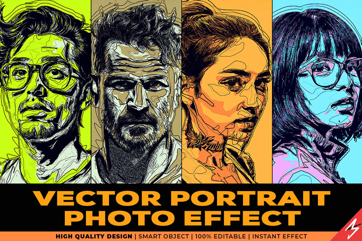 Vector Portrait Photo Effect, an Action Add-On by Amorjesu.com (Photo 1 of 28)