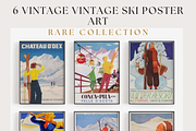 6 VINTAGE Vintage Ski Poster Art, an Object Graphic by HaithamSimas (Thumbnail 2 of 2)