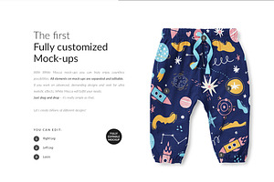 Baby Trousers Mock-ups Set Generator