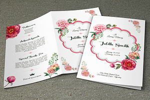 Funeral Program Template-V362, a Brochure Template by Template Shop