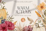 WARM AUTUMN watercolor collection, a Decorative Illustration by Yuliia Lashevska (Thumbnail 1 of 14)