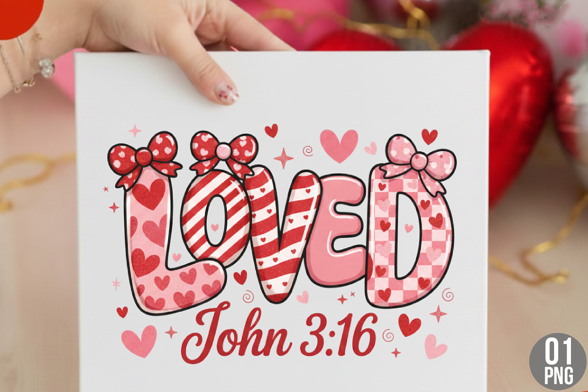 Christian Valentine Png, Loved John, an Illustration by Designking (Photo 1 of 6)