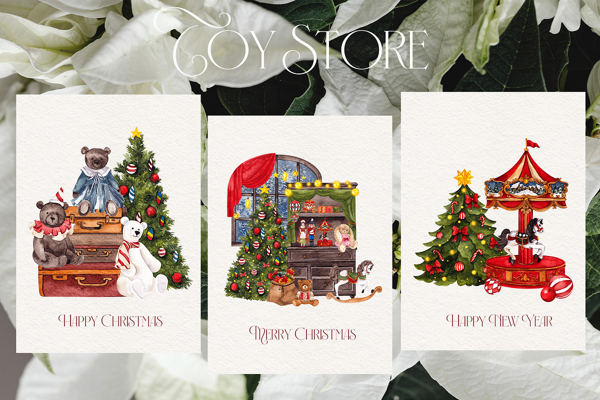 Toy Store. Christmas graphic., an Object Illustration by ma_i_vi (Photo 9 of 12)