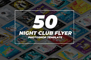 50 Night Club Party Flyer Bundle 3, a Flyer Template by NanoAgency (Thumbnail 1 of 2)
