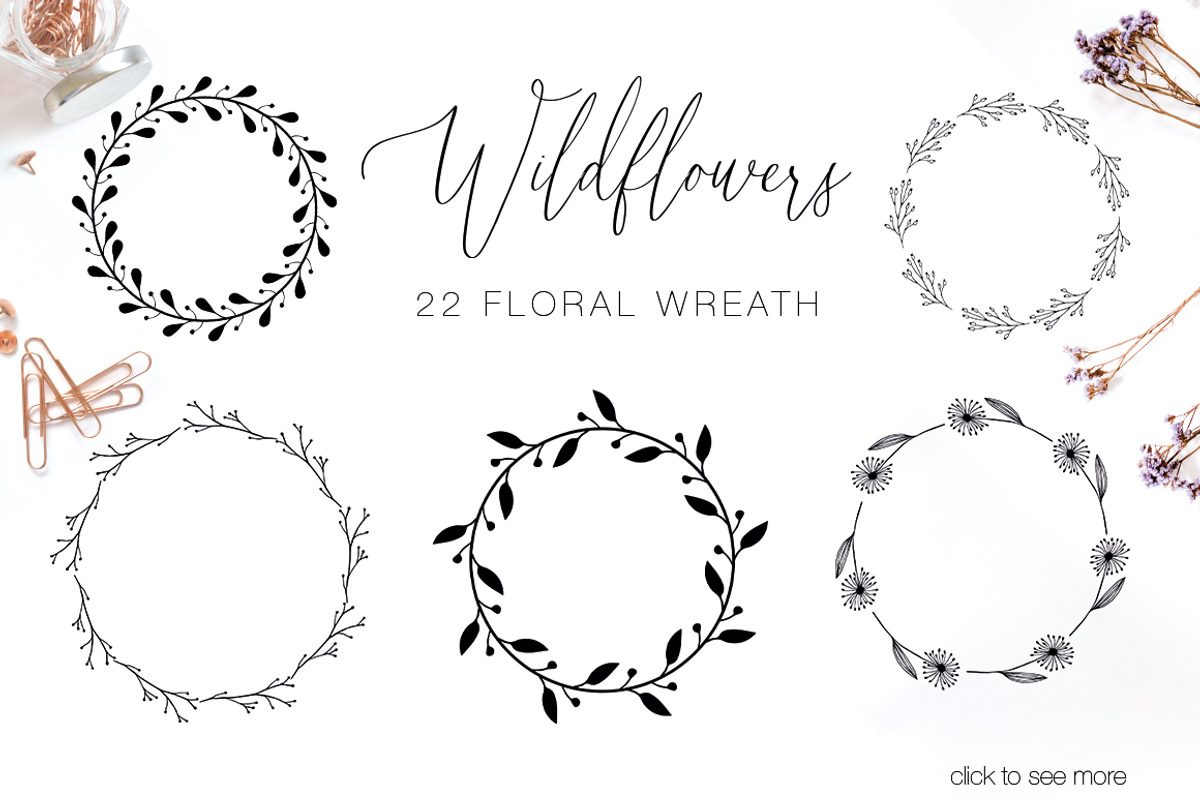 300 Wild Flowers Vector Elements, an Illustration by Art Dari Autumn (Photo 7 of 24)