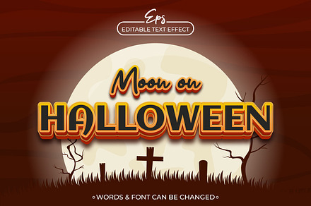 Moon on Halloween Text Effect