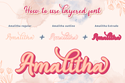 Amalitha - Layered Script Font, a Script Font by Attype (Thumbnail 7 of 8)