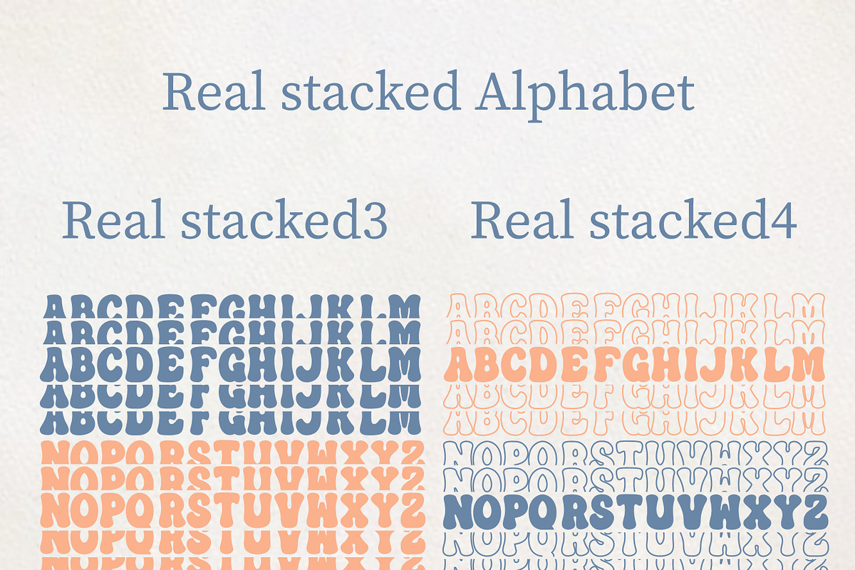 Spilt Stacked - Wave Bundle, a Serif Font by MaxArt Foundry (Photo 8 of 13)