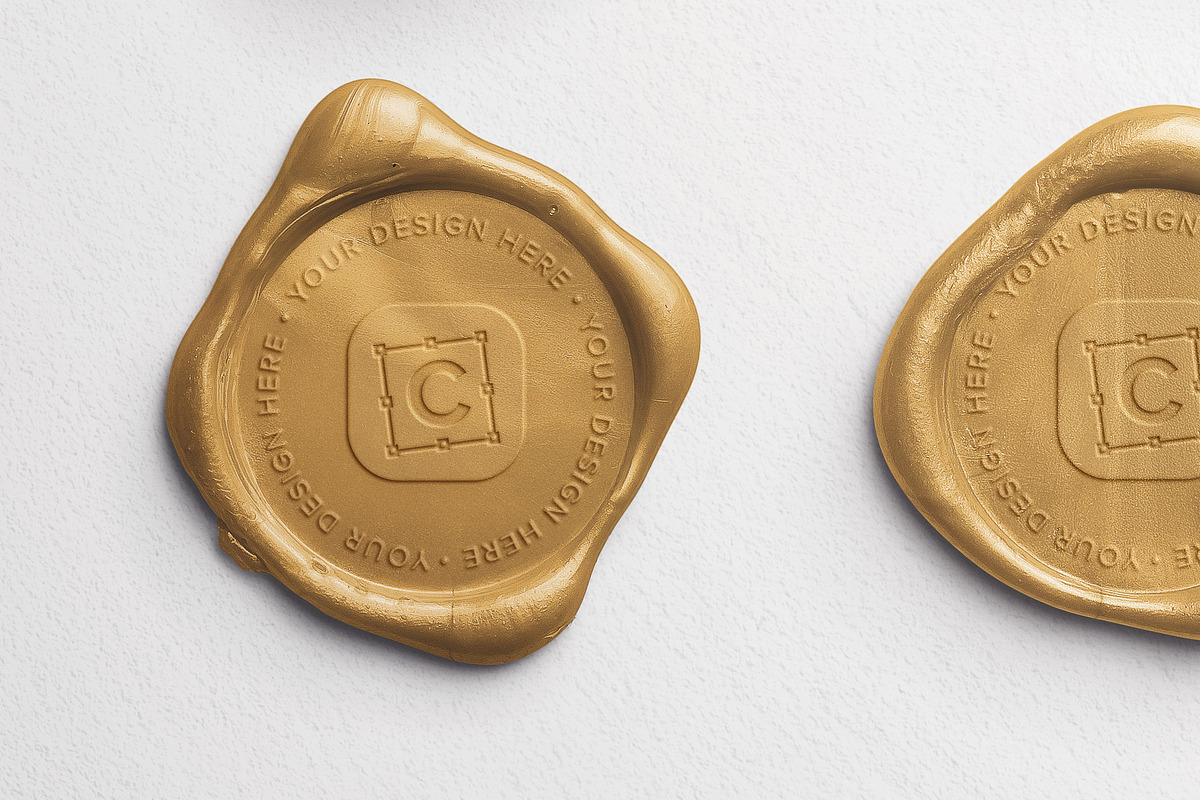 Metallic Wax Seal Set - Premium, an Advertising Mockup by Custom Scene (Photo 7 of 9)