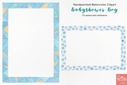Watercolor Babyshower boy in blue, a Texture Illustration by LittleAcornGraphics (Thumbnail 7 of 11)