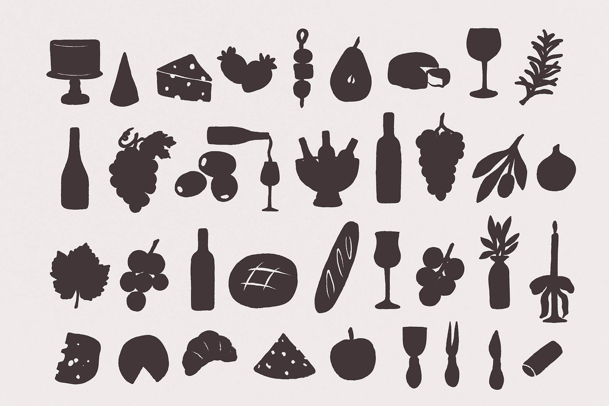 Wine and Food Doodles illustrations, a Food Illustration by RaDavCrafts (Photo 5 of 10)
