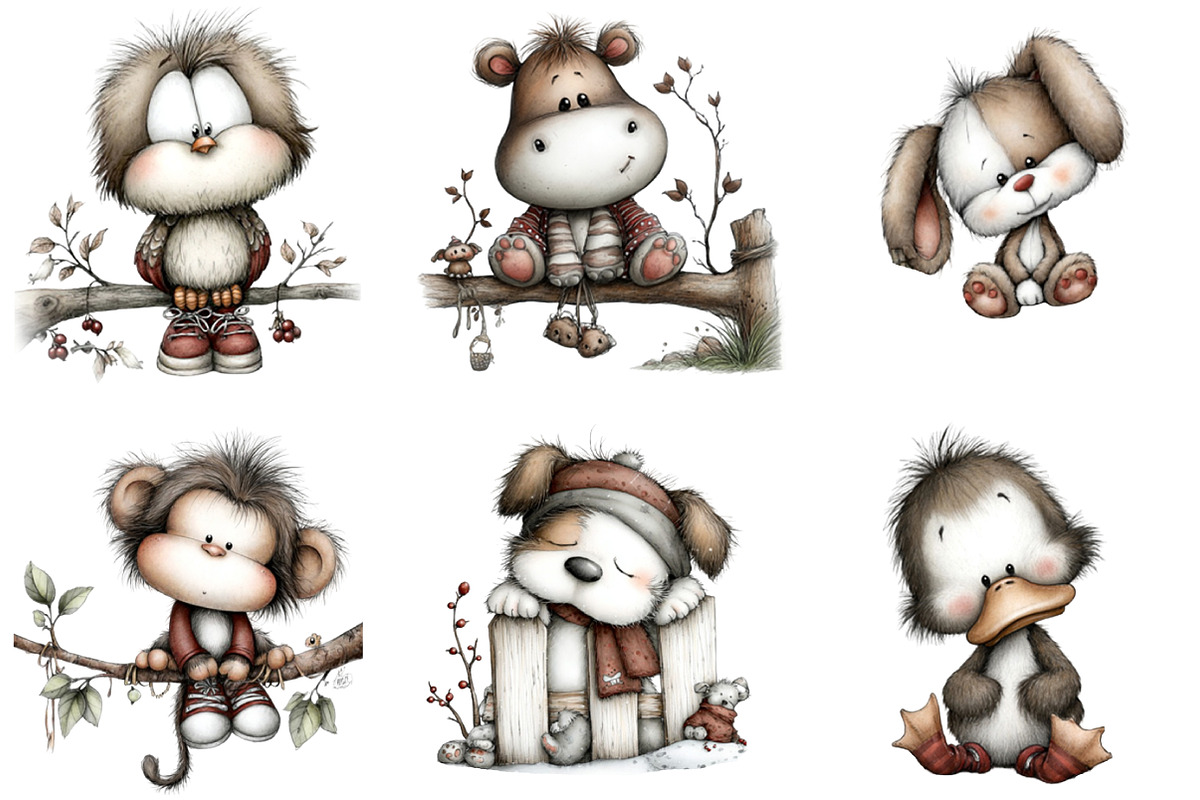 Baby Animal Clipart Bundle, an Illustration by DreamArtGraphic (Photo 4 of 5)