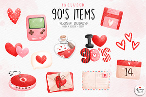 90's Valentines Clipart