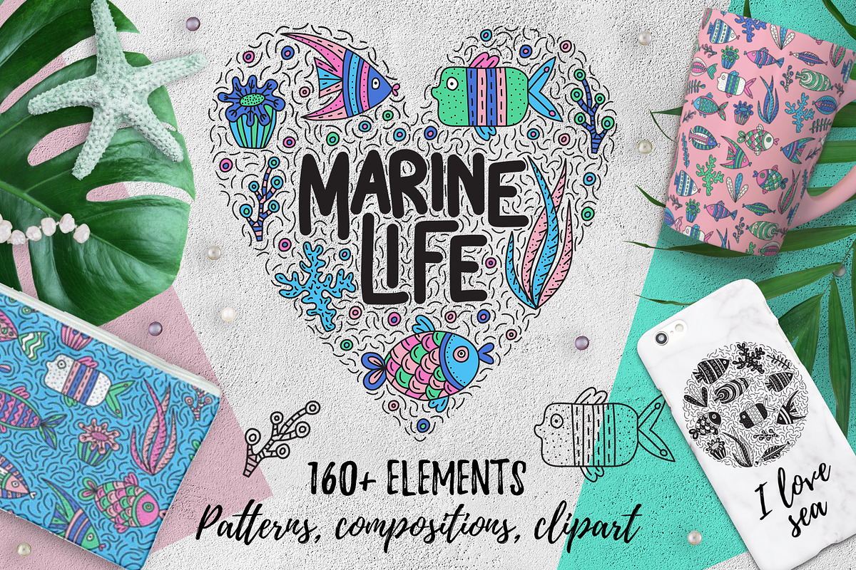 Marine Life, a Pattern Graphic by Pippi Draws (Photo 1 of 9)