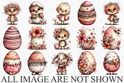Watercolor Easter Clipart Bundle, an Illustration by Canvas Craft (Thumbnail 3 of 7)