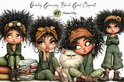 Quirky Grumpy Black Girl Clipart, a Seasonal Illustration by Craft Nest (Thumbnail 1 of 12)