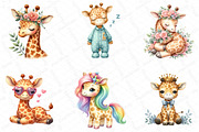 Baby Giraffe Watercolor Clipart, an Illustration by DreamPrint404 (Thumbnail 3 of 6)