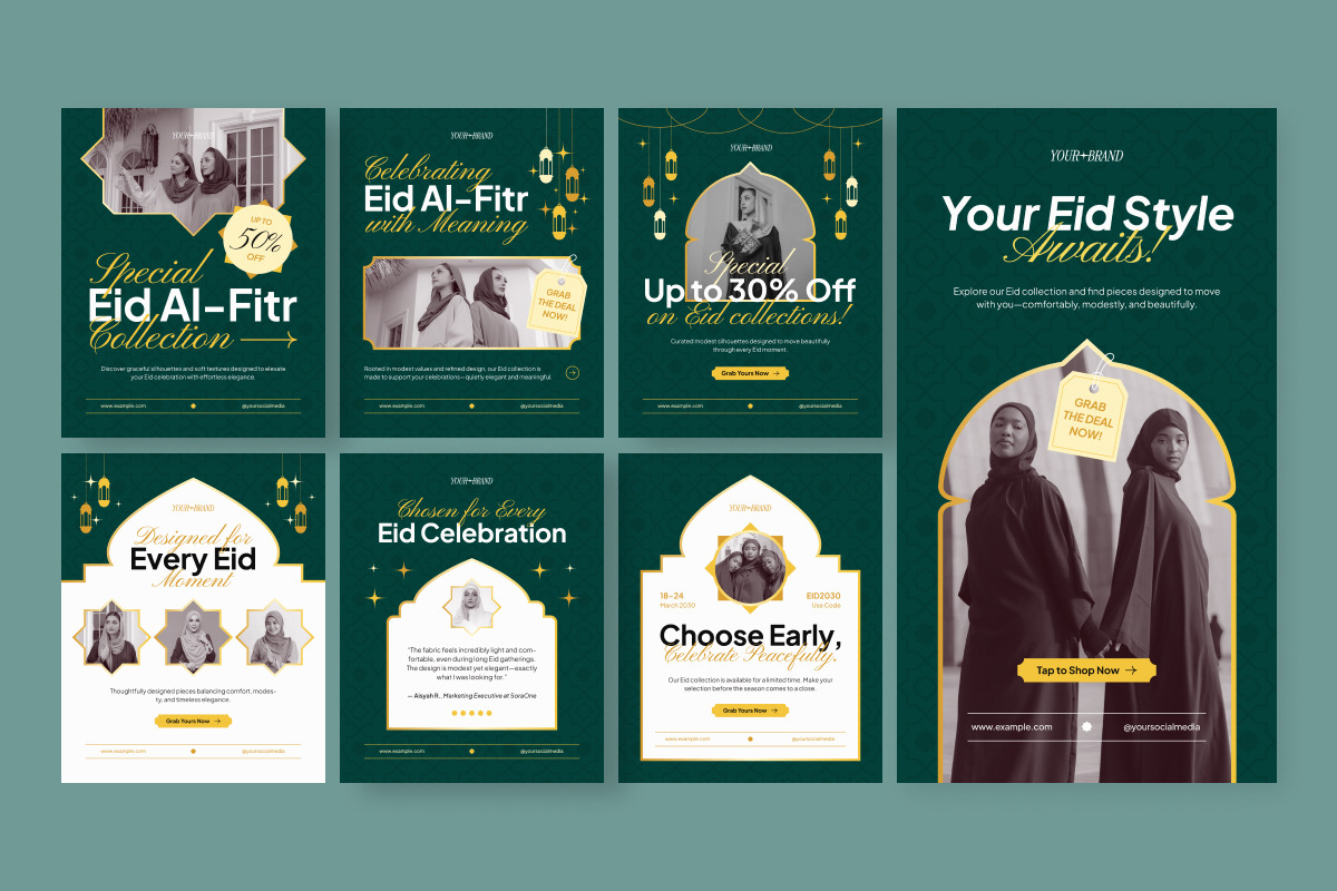 Eid Al-Fitr Sale Social Media Carous, a Social Media Template by twinstd (Photo 5 of 5)