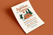 Retro Summer Camp Event Flyer, a Flyer Template by Guuver (Thumbnail 2 of 3)