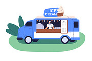 Street food trucks, cafe vans set, a Food Illustration by Good Studio (Thumbnail 6 of 9)