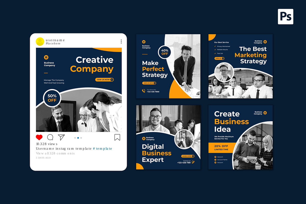 Business Company Instagram Post, a Social Media Template by CavenArt (Photo 4 of 5)