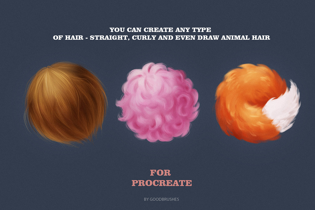 HAIR Procreate brushes, a Brush Add-On by Spark Studio Brushes (Photo 3 of 7)
