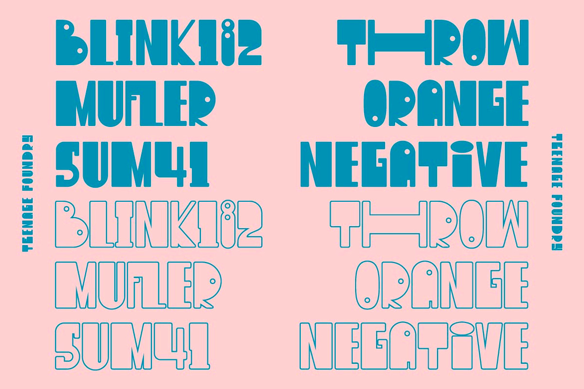 TF Nukes, a Sans Serif Font by TeenageFoundry (Photo 4 of 11)