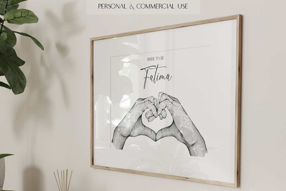 Female Hands with Henna Islamic Art, a Person Illustration by EkaterinaViArt (Photo 14 of 14)