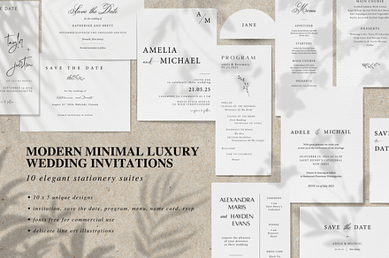 50 Minimal Luxury Wedding Invitation, an Invitation Template by Design By Hira