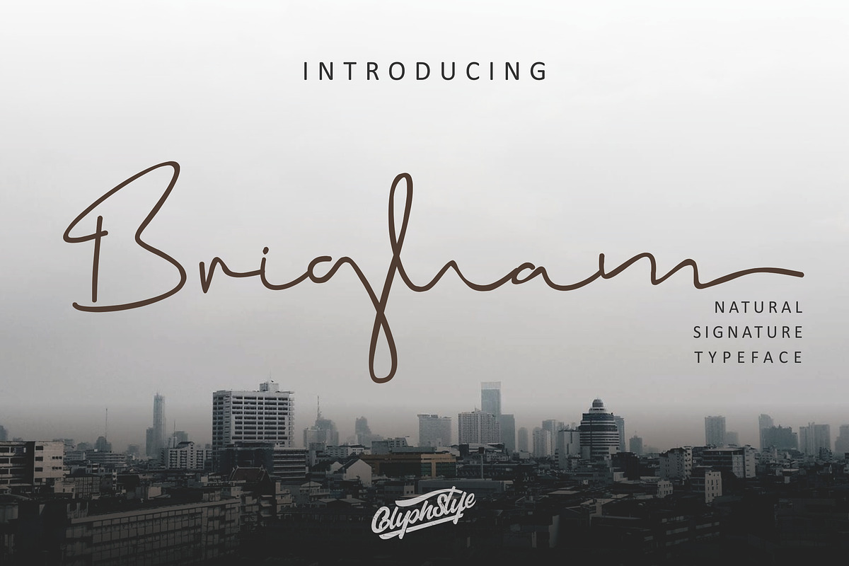 Brigham Signature Script, a Script Font by Glyphstyle (Photo 1 of 10)